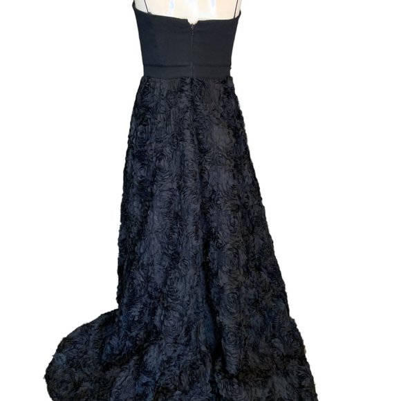 Aidan by Aidan Mattox Rosette Chiffon A-Line Evening Gown - Picture 4 of 9